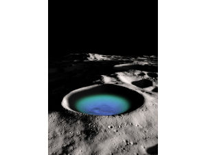 В гигантском лунном кратере обнаружены запасы воды