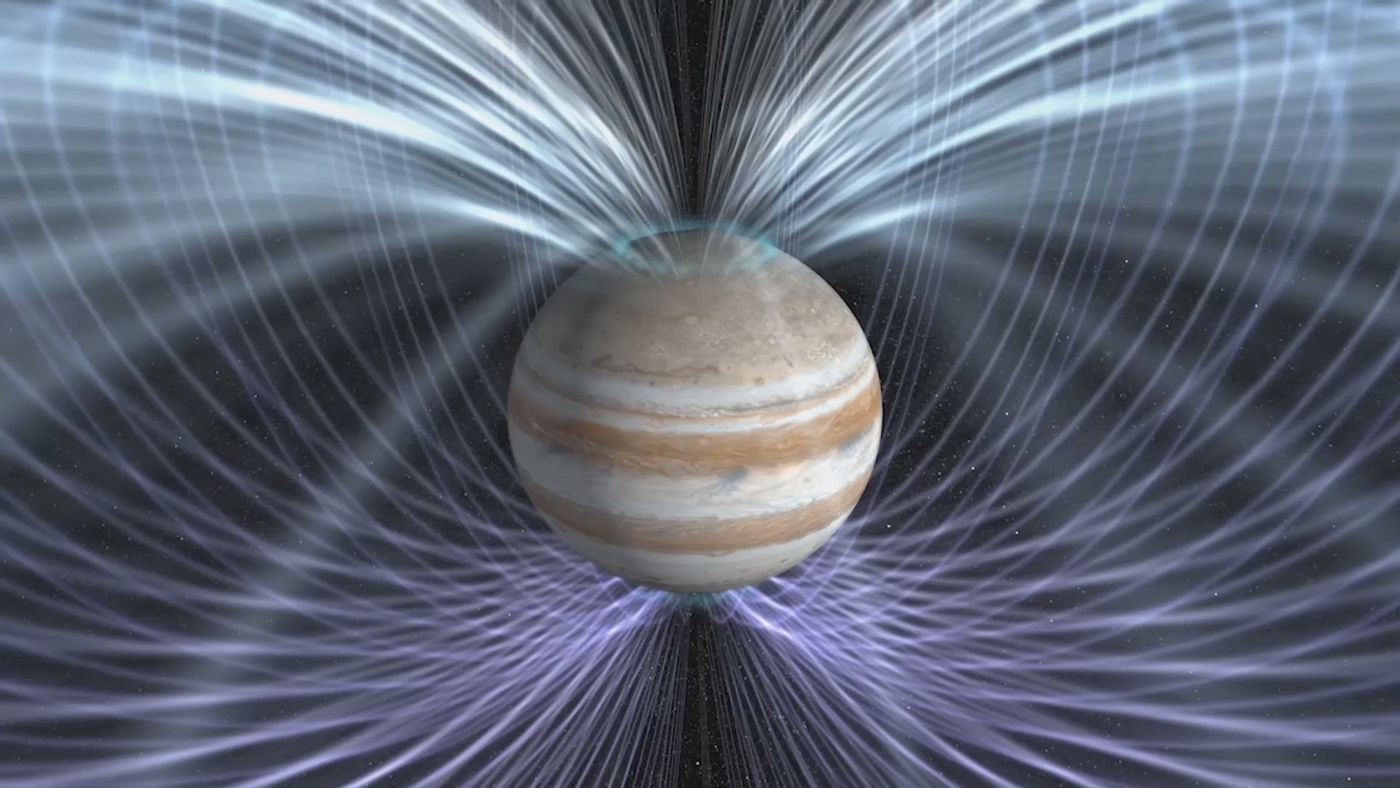 Космический автоматический аппарат Juno вошел в магнитосферу Юпитера