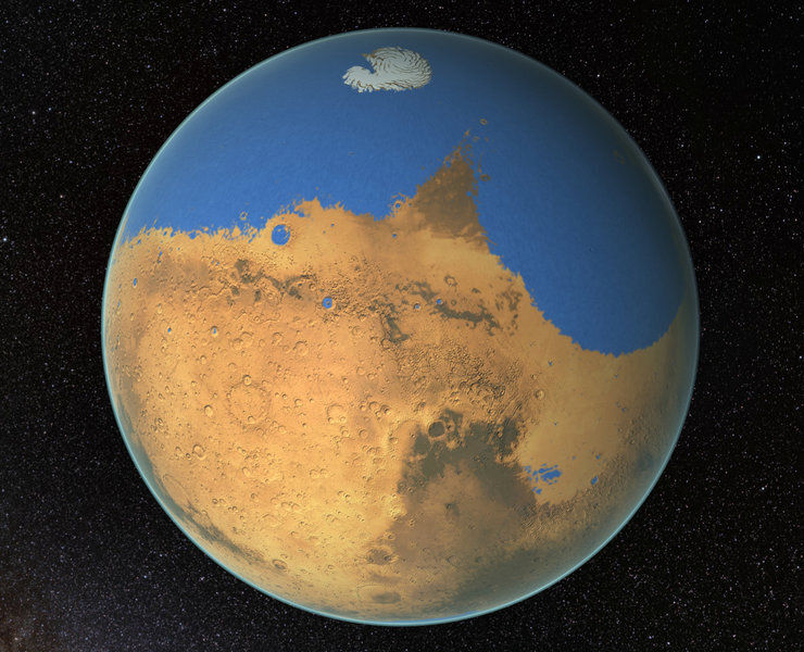 Марс мог избежать древней бомбардировки астероидами, считают ученые