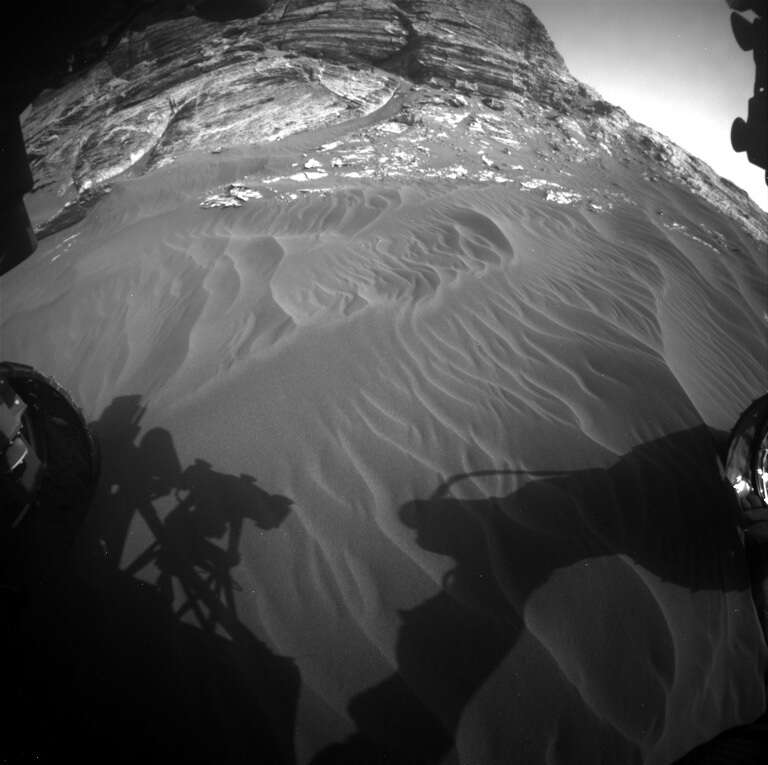 Марс, Curiosity, 3078-3080 день: Песчаная остановка рядом с Mont Mercou