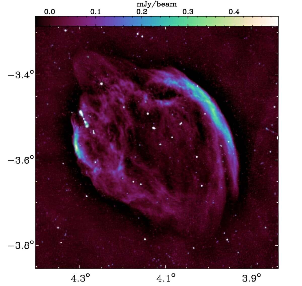 Астрономы исследовали остатки сверхновых с помощью телескопа MeerKAT