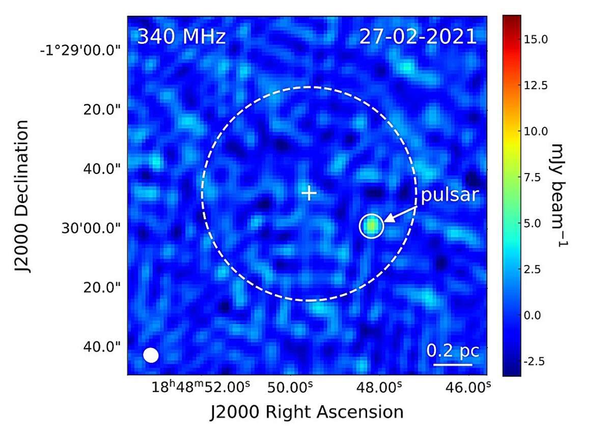 Вскрыт первый пульсар в скоплении GLIMPSE-C01
